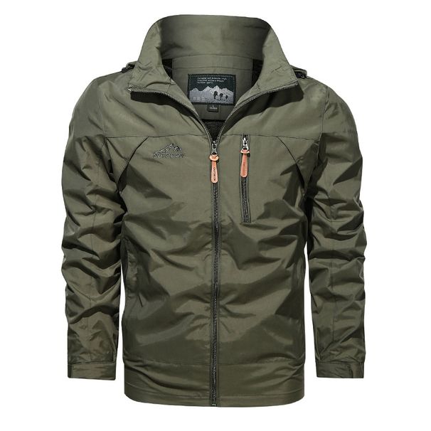 Men's Clothing New Spring And Autumn Large Size Jacket Men Windproof And Waterproof Outdoor Hooded Jacket Men's Jacket_viptrois.com