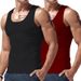 Men's Trendy Sports Fitness Vest American Style Inner Wear Hurdle Sweatshirt Multi Color For Spring And Summer Bottoming_viptrois.com