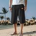 Men's Leather Shorts Summer Shorts Beach Straight Pants Solid Color Comfortable Outdoor_viptrois.com