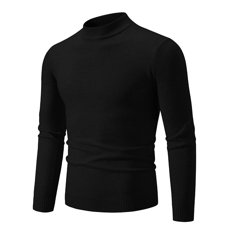 Men's Slim Fit Mock Neck Sweater – Lightweight Knit Pullover For Layering & Standalone Wear_viptrois.com