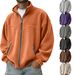 2026 Autumn And Winter New European And American Men's Clothing American Fleece Stand-up Collar Zipper Sweater Casual Jacket_viptrois.com