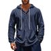 Spring And Autumn American-style Loose Men's Loose Linen Casual Simple Beach Hooded Long-sleeved Shirt Men_viptrois.com