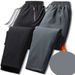 Down Cotton Pants For Men: Thickened Warm Cotton Pants For Outerwear In Autumn And Winter, Casual Double-layered Pants_viptrois.com