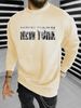 Men's Loose Casual And Fashionable New York Pattern Printed Round Neck Long Sleeved Sportswear For Autumn And Winter_viptrois.com