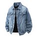 Men's Clothing National Trend Style Denim Jacket Slim Fit Comfortable Long Sleeve Thick Top Trendy New Arrival Large Size Printed Jacket Men_viptrois.com