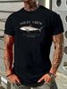 Salty Crew Bruce T Shirt Black Men's Top For Everyday Wear Designer Clothes Casual Versatile Streetwear Fashion Slightly Unisex Stretched_viptrois.com