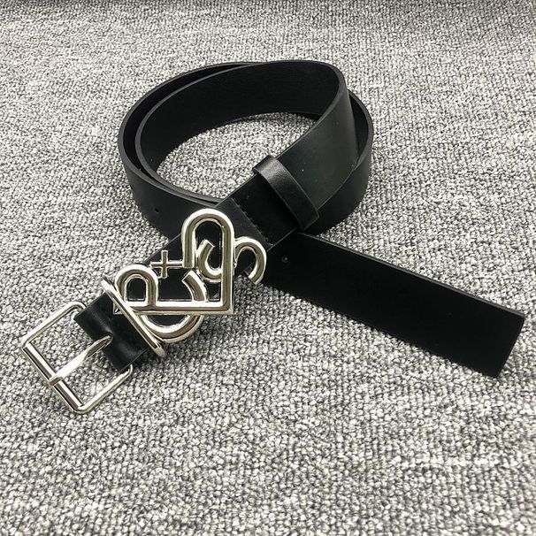 Spring/Summer New Love Letter Cross Buckle Small and Popular Leather Belt Women's Instagram Trendy Fashion Accessories_viptrois.com