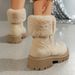 Large-size snow boots women's new autumn and winter short boots with wool and thick wear cotton shoes_viptrois.com