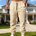 Men's Waffle-Knit Cargo Pants – Breathable Polyester Streetwear Joggers With Multi-Pockets (Black/Navy/Beige, S-Xxxl)_viptrois.com