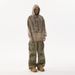 BTSG American Washed Worn Out Wasteland Style Multi Pocket Jeans, Men's And Women's Loose Wide Leg Workwear, Floor Pants_viptrois.com
