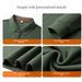 Men's Winter Thermal Polo Shirt With Fleece Lining, Comfortable Long Sleeve T-Shirt For Layering (Grey, Navy, Army Green, Beige, Maroon)_viptrois.com