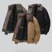 Men’s Heavyweight Fleece-Lined Jacket – Winter-Ready Cotton Shell With Faux Fur Collar (M-5XL, Black/Army Green/Khaki)_viptrois.com