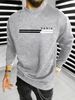 Men's Loose Casual Fashionable Classic Paris Letter Pattern Printed Round Neck Long Sleeved Sportswear For Autumn And Winter_viptrois.com