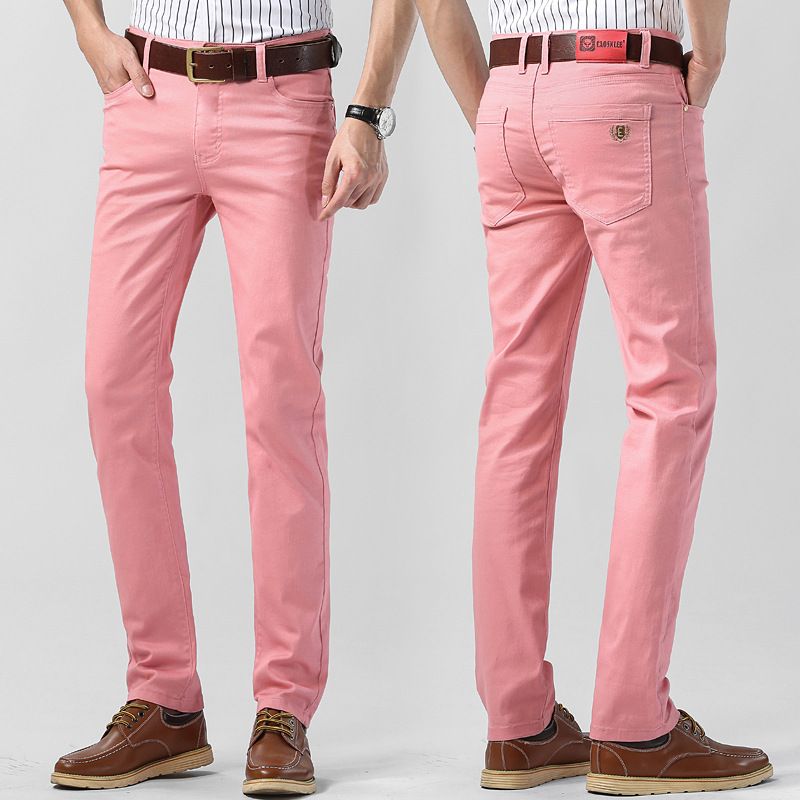 Men's Clothing Spring And Summer Thin Loose Straight Trousers Men's Elastic Business High End Long Pants Men_viptrois.com