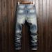 New Men's Jeans Men's Big Hole Jeans Men's Fashion Personality Straight Fit Pants_viptrois.com