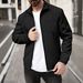 "Waffle-Knit Zip-Up Jacket - Slim Fit Cotton-Blend Casual Cardigan For Men In White/Grey/Black/Khaki/Olive/Burgundy (S-XXXL)"_viptrois.com