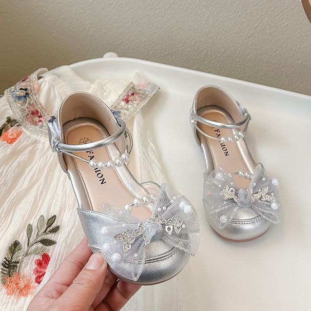 Children's Shoes Sandals Summer New Little Girl Rhinestone Sequins Fashion Princess Shoes Student Beach Shoes_viptrois.com