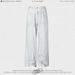Men's Clothing High Street White Jeans Men And Women Dirtyfit Straight Loose Tie Dye Wide Leg Pants_viptrois.com