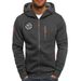 Men's Anime Goku Print Hooded Sweatshirt - Zip-Up Casual Jacket, Polyester Blend, Lightweight Streetwear (S-Xxxl), Otaku Fashion For Daily Wear_viptrois.com