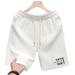 Men's Trendy Summer Athletic Shorts Loose Fit Casual Versatile Five Quarter Length Jacquard Straight Leg Shorts_viptrois.com