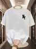 Men's 100% Cotton Stretch Fabric T-Shirt Casual Round Neck Short Sleeve With Print Ideal Gift Comfortable And Breathable For All Seasons Gift For Men_viptrois.com