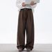 Men's Clothing Smooth Drape Pleated Trousers For Men Autumn Style Loose Straight Trousers Japanese Retro Trendy Casual Pants_viptrois.com