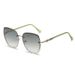 Women's Glasses new blush glasses female internet celebrity same style trimmed sunglasses trendy large frame plain gradient color sunglasses_viptrois.com