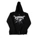 Five-Pointed Star Spider Web Zipper Cardigan Front And Back Print Trendy Versatile Style Couple Loose Hoodie Sweatshirt_viptrois.com