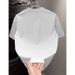Heart-shaped Embroidered T-shirt, Men's Short-sleeved, Summer Trendy Brand, Elastic, Slimming And Versatile T-shirt_viptrois.com
