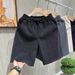 Men's Clothing Men's Summer Thin Sports Shorts Trendy Style Casual Pants Loose Straight Wide Leg Five Point Wheat Ear Pattern_viptrois.com