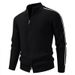 "Men's Zip-Up Knit Cardigan Sweater - Winter Warm & Stylish Coat For Autumn/Winter, Casual & Business Casual"_viptrois.com