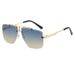 Frameless double beam gradiet suglasses with polygoal cut edges, tredy fashioable suglasses, ad cocave shaped_viptrois.com