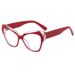 Women's Eyewear Frames Cat Eye Flat Glasses New Fashion Large Frame Glasses For Men Trend Contrast Color Anti Blue Light Glasses Frame_viptrois.com