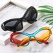 Men's Sunglasses Fashion Wave Cat Eye Personality Sunglasses Trend Sunglasses Sun Protection Sports Sunglasses_viptrois.com