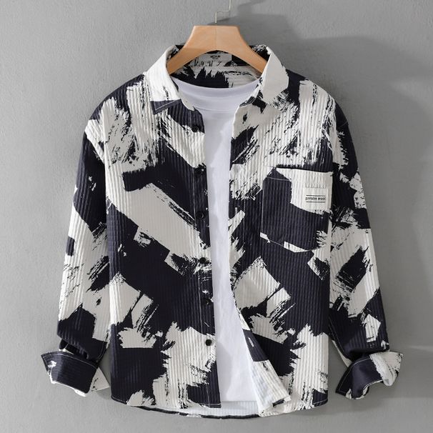 High-quality Long-sleeved Shirt Men's Spring And Autumn New Trendy Brand Handsome Business Temperament Striped Shirt Men's Slim-fit Inch Shirt_viptrois.com