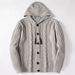 Loom Cross-Border Clothing European And American Autumn Winter Men's Knitted Sweater Ribbed Long Sleeve Hooded Cardigan_viptrois.com