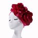 African Style Oversized Turban Hat – Ethnic Flower Headwrap For Weddings & Special Occasions_viptrois.com