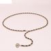 Love Heart Pearl Waist Chain Metal Chain Belt Braided Waist Waist Seal Ins Style Peach Heart Waist Chain for Women_viptrois.com