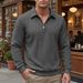 K New Outdoor Casual Collar Half Zipper Hoodie Long Sleeve Men's Wear_viptrois.com