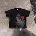 Vintage Y2K Oversized Heavyweight Cotton T-Shirt Graphic Print Streetwear Tee for Men And Women Couple Matching Outfit_viptrois.com