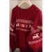 Christmas Jacquard Lazy Style Knitted Sweater Autumn/Winter Warm Sweater_viptrois.com