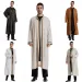 Muslim Islamic Clothing Men Jubba Thobe Kimono Long Robe Saudi Musulman Wear Open Abaya Caftan Islam Dubai Arab Eid_viptrois.com