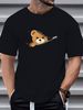 Men's Fashion Short-sleeved T-shirts Summer Slim-fit Pure Cotton Printed T-shirts Trendy Casual Versatile Tops_viptrois.com