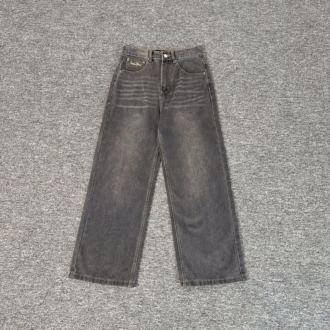 Classic Brand Light Grey Denim Fabric Versatile Fashion Jeans Suitable For Daily Commuting, Outdoor Travel, Etc._viptrois.com