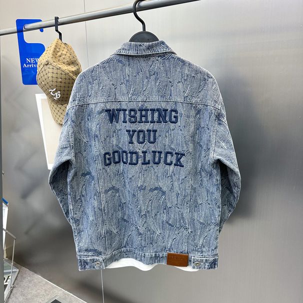 Men's Clothing Autumn And Winter Jacquard Men's Denim Jacket Fashion Warhorse Embroidery Men's Loose Jacket Lapel Coat B1BJE4399_viptrois.com