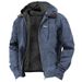 Hooded Fleece-Lined Jacket For Men – Relaxed Fit, Zippered Pockets, All-Day Comfort (S-5XL, Polyester Fill, Solid Colors)_viptrois.com