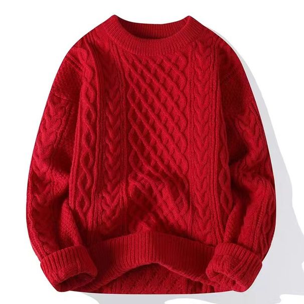 Oversized Knit Sweater – Fleece-Lined Winter Thermal (S-2XL, Round/High Neck)_viptrois.com