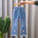 Mother&Kids Children's jeans for girls Large children wide leg pants for baby casual girls flared long pants_viptrois.com