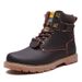 Men's Genuine Leather Boots - Winter Casual Roman Boots With Ethnic Pattern, Breathable & Comfortable (Black, Dark Brown, Yellow, Light Brown)_viptrois.com