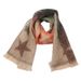 Unisex Circular yarn jacquard five-pointed star scarf with gradient color_viptrois.com